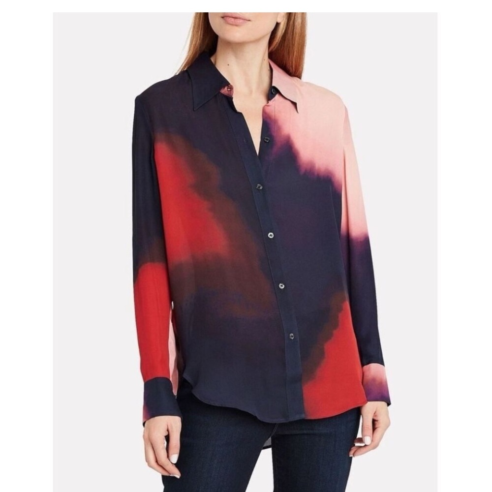 A.L.C. Jayne tie die blouse. Size 2. 💜🩷💙